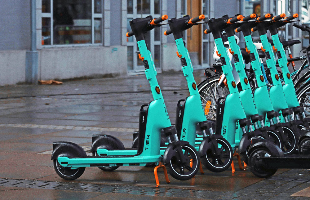 Trottinettes électriques en libre accès